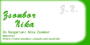 zsombor nika business card